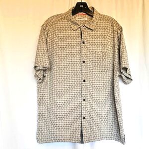 Tommy Bahama Black and White Casual Button Down Shirt